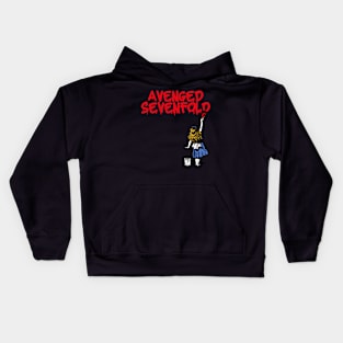 avenged ll girls with red paint Kids Hoodie